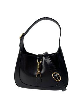 Gucci Jackie Leather Shoulder Handbag Black
